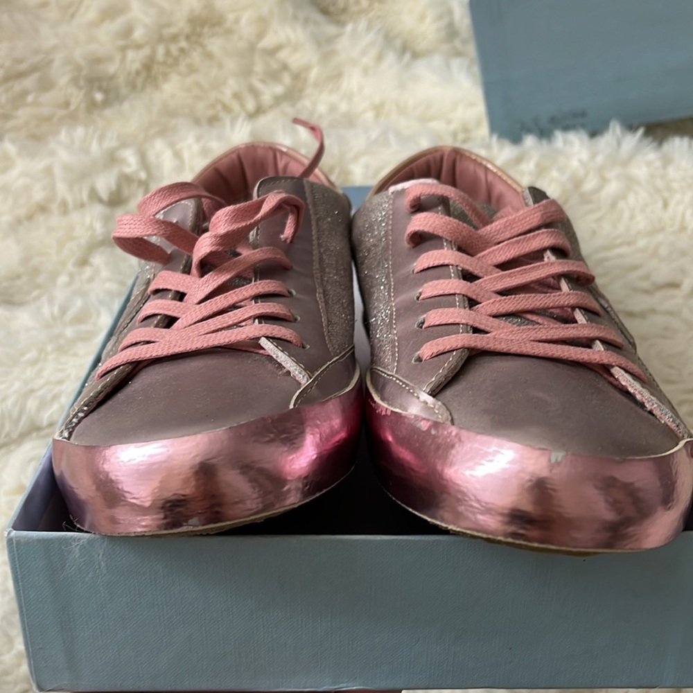 Philippe Model Pink Glitter Sneakers - Picture 12 of 13